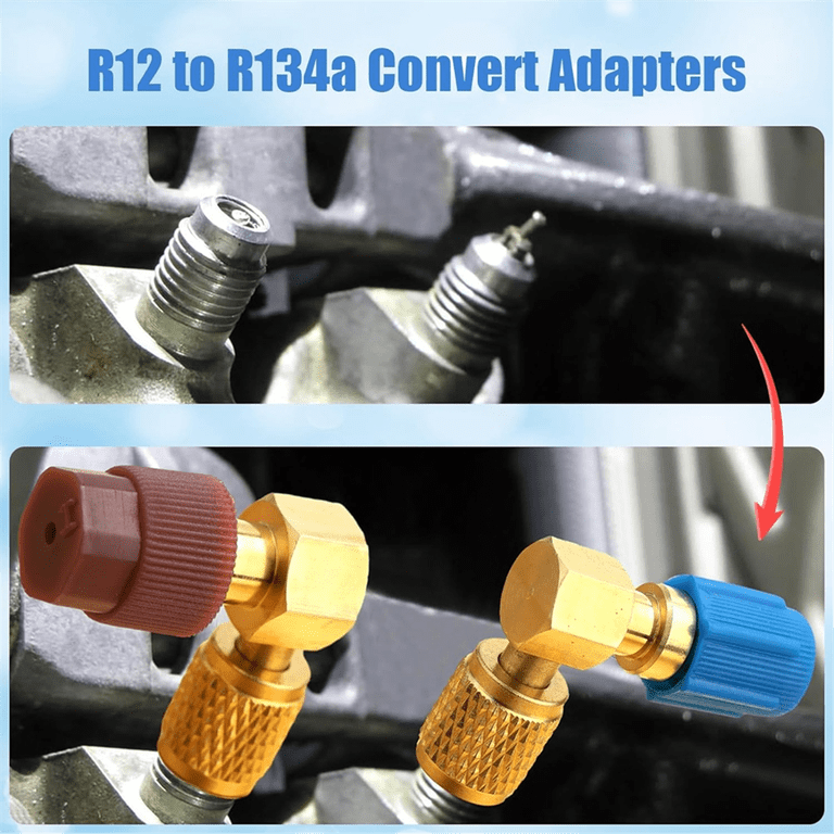Kit D'adaptateur Pour Conversion Climatisation R-12 Vers R-134a - Raccords 7/16" Et 3/8" SAE, Neuf