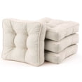 thumbnail image 5 of PYPUMSA Outdoor Chair Cushions Set of 4, 15.5 x 15.5 inch Square Patio Seat Pads with Ties, Water Resistant Fabric, 4 inch Thick, Beige, 5 of 7