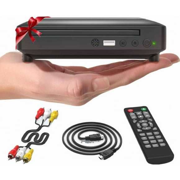 Ceihoit DVD Player HDMI for TV, Mini 1080P HD DVD CD/Disc Player with HDMI/AV Output, Cables Included, USB Input, Supported DVD-VCR Combo Built-i
