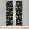 thumbnail image 3 of Ambesonne Animals Curtains, Funny Surreal Silhouettes, Pair of 28"x63", Charcoal Grey and White, 3 of 5