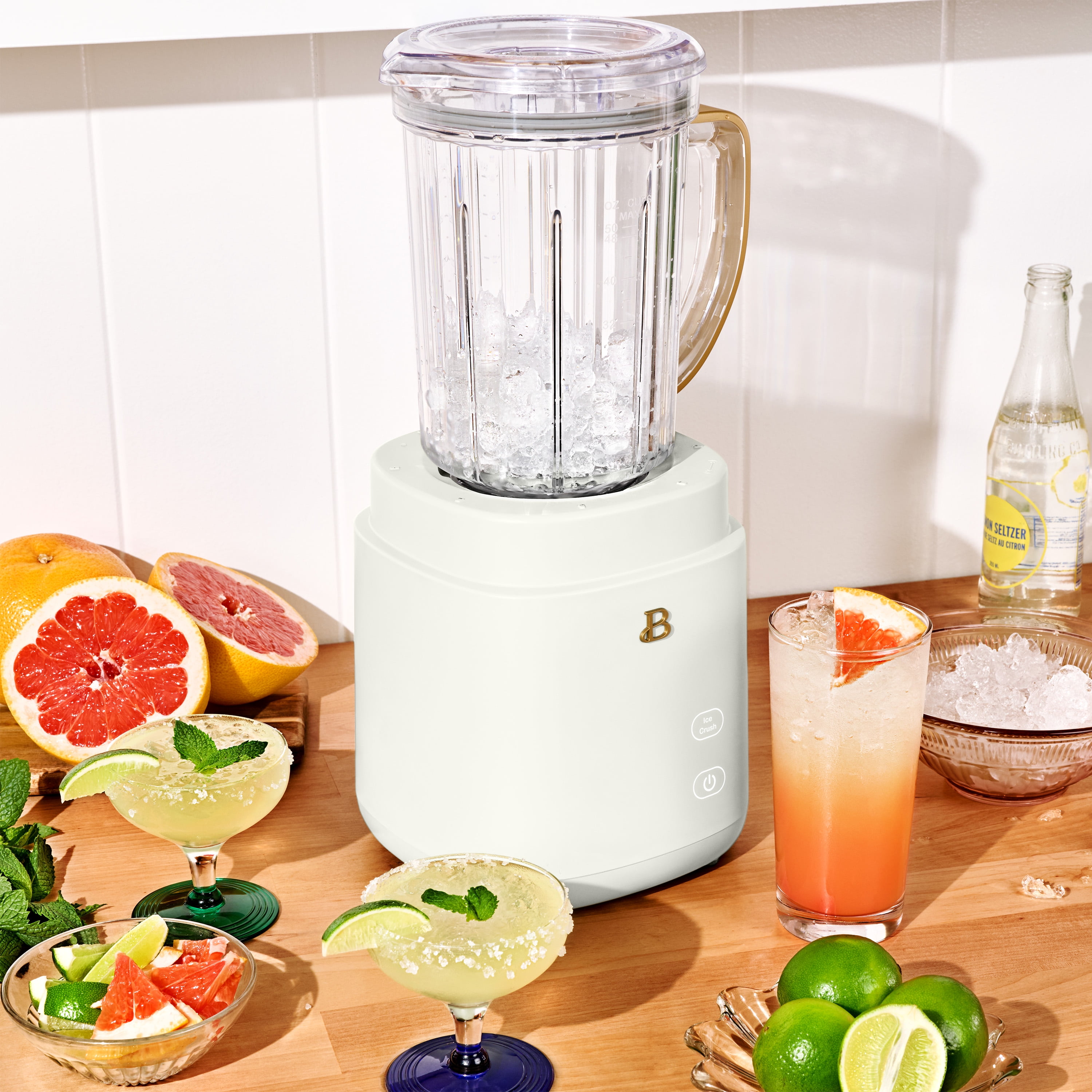 Beautiful 3-in-1 Kitchen System, Blender, Food Processor & Personal Blender, White Icing by Drew Barrymore