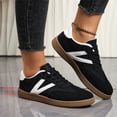 thumbnail image 4 of EKVAHL Women's Lace Up Retro Sneakers, Soft Cushioned Insole Breathable Tennis Shoes, Fashion Daily Shopping Stroll Walking Shoes Black, 4 of 5