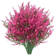 Wepro 8 Bundles Artificial Lavender Flower Outdoor Flowers for Decoration UV Resistant