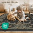 thumbnail image 4 of ODIKA 8'x10' Washable Area Rug Snake Vintage Celestial Design With Gothic Star Border And Serpent Coils for Dining Room, Large Office, Lounge, Non-Slip Chair-Friendly Mat, 4 of 7