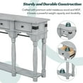 thumbnail image 4 of Churanty Narrow Side Table Farmhouse Console Table with Drawers and Bottom Shelf, 60" Long Sofa Table Entryway Table for Entryway Living Room Hallway,Antique Gray, 4 of 15