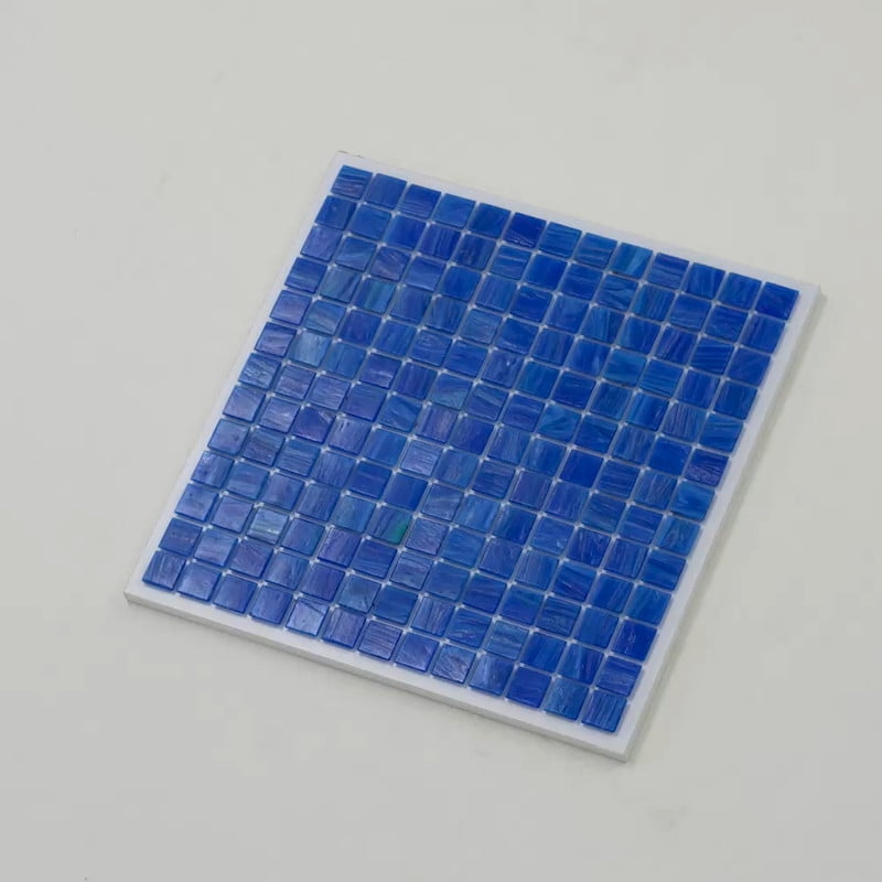 Celestial 12 in. x 12 in. Glossy Trypan Blue Glass Mosaic Wall and Floor Tile (20 sq. ft./case) (20-pack)