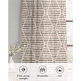 thumbnail image 6 of Brown Sheer Curtains 84 Inch Length 2 Panels Set for Living Room/Bedroom, Modern Abstract Art Farmhouse Kitchen Curtains with Grommet Semi-Sheer Curtains Drapes Voile Window Treatments 52"x84"x2, 6 of 7