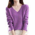 thumbnail image 2 of IMENGL Chandail en Tricot de Laine Filée à la Main, Violet G, Taille m-2TG, 2 of 5