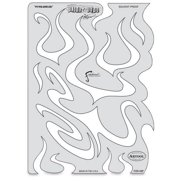 Iwata Artool Freehand Template - Flame-O-Rama Funkadelik