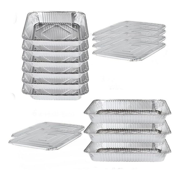 Disposable Chafing Dish Set - Food Warming Trays for Buffet - 3 Water Pans, 6 Food Pans, 6 Lids - Aluminum Buffet Warmers for Parties, Events, Catering