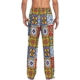 thumbnail image 2 of GZHJMY Mexican Talavera Pajama Pants, Men's Drawstring Lounge Pants, Casual Pajama Bottoms with Pockets, Christmas New Year Birthday Gifts, Medium, 2 of 7