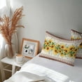 thumbnail image 6 of Farmhouse Sunflower Lumbar Pillow Covers 20x12 Inch Set of 2, Beige Brown Vintage Floral Botanical Waterproof Outdoor Pillow Covers, Decorative Cushion Pillowcases for Couch, Sofa, Bed, Garden, Patio, 6 of 9
