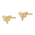 thumbnail image 2 of 14K Yellow Gold Madi K CZ Children's Dragonfly Post Earrings, 2 of 2