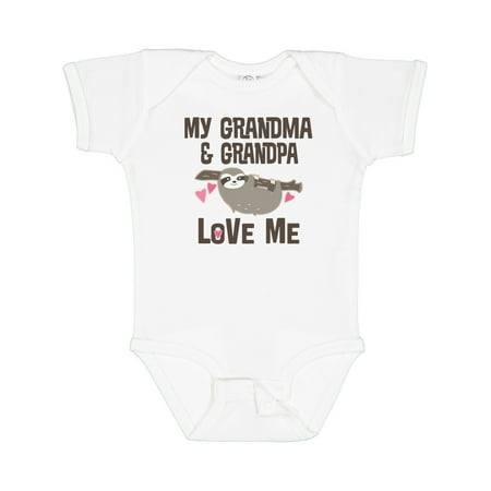 

Inktastic Grandma and Grandpa Love Me Sloth Gift Baby Girl Bodysuit