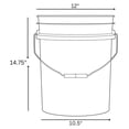 thumbnail image 3 of Drevy 5 Gallon Food Grade BPA Container Dark Green Bucket with Screw On Black Lid, 3 of 3