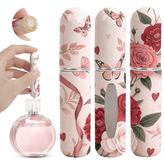 Kannior 3 PCS Perfume Spray Bottles Empty Reusable Plastic Bottles for Cleaning Solutions Portable Leak proof Travel Essential Atomizer for Women