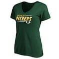 thumbnail image 2 of Women's Green Green Bay Packers Mascot In Bounds V-Neck T-Shirt, 2 of 3