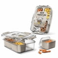 thumbnail image 5 of Cook With Color 2-Pack 4-Compartment Mini Snackle Box, Charcuterie and Snack Container, Divided Serving Tray with Lids, Dishwasher Safe, Taupe, 5 of 10