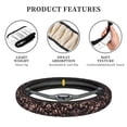 thumbnail image 5 of Uemuo Coffee Bean Printed Car Elastic Steering Wheel Cover - Universal Car Accessory for Diverse Cars Anti-Slip, and Comfortable- 15", 5 of 8