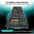 thumbnail image 3 of MesaSe Excel Shortcut Keys Mouse Pad Cheat Sheet Gaming Mouse Pad  Spreadsheet Keyboard Pad  Non-slip Stitched Edge (35.4” * 15.75”), 3 of 5