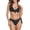 Black, variant on Women's 2 Piece Bikini Sets Sexy Halter Knot Underwire Push Up Blue Two Piece Swimsuit Set Bathing Suit