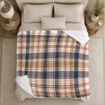 thumbnail image 5 of Autumn Plaid, Festive Holiday Scene, Warm Flannel Blanket for Living Room and Reading Nook with Detailed Artwork, Art Lovers Thanksgiving Gift, Festive Home Decor, 5 of 9