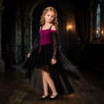 thumbnail image 5 of Abcomgle Witch Dress for Girls Size 7-8 Gothic Renaissance Butterfly Sleeve Vampire Dress for Girls Mesh Off Shoulder Winter Girls Halloween Dress, 5 of 7