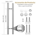 thumbnail image 2 of Manijas de Puerta de Acero Inoxidable - Jaladera Tipo H 80cm, Pulido Cepillado, Tiradores para Puertas de Vidrio, Madera, Corredera, Baño, Granero, Garajes y Oficinas, con Tornillos de Montaje, 2 of 9