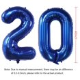 thumbnail image 2 of 40 Pulgadas 20 Números De Globos Azul Marino Número 20 Globos Autosellantes Para Decoraciones Y Suministros De Fiesta De Cumpleaños Decoración De Fiesta De Aniversario (Azul Marino 20), 2 of 7