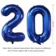 thumbnail image 2 of 40 Pulgadas 20 Números De Globos Azul Marino Número 20 Globos Autosellantes Para Decoraciones Y Suministros De Fiesta De Cumpleaños Decoración De Fiesta De Aniversario (Azul Marino 20), 2 of 7