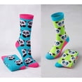 thumbnail image 4 of Colorfut Women's Fashion Novelty Animal Characters Cartoon Cat Panda Penguin Crew Socks WC53-AB, 4 of 5