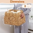thumbnail image 2 of Cesta FairyHaus de almacenamiento de mimbre, 2 unidades, color natural, 38 x 28 x 18 y 33 x 23 x 17 cm, 2 of 9