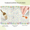 thumbnail image 2 of Rainbow Striped Polka Dot Round Tablecloth 60 Inch, Decorative Holiday Home Party Table Cloth for Kitchen Dining Picnic Table Cover, 2 of 6