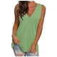 thumbnail image 1 of Camisa sin mangas con cuello en V para mujer para el verano: top informal oversize, poliéster/spandex, moda playera, tallas S-XXXXXL., 1 of 3