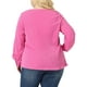 thumbnail image 3 of Agnes Orinda Blusa Casual de Manga Larga Sólida de Invierno para Mujeres Talla Grande 2X Rosa Fucsia, 3 of 6