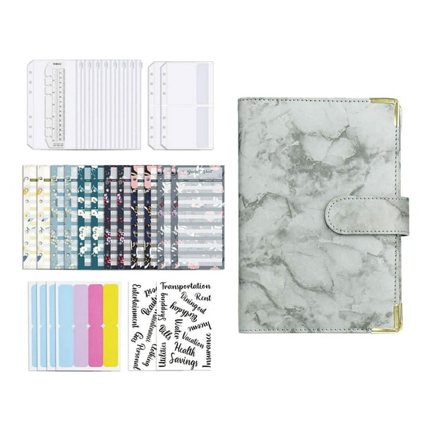Carpeta de cuaderno de material cuero shamjiam A6 PU carpeta de presupuesto cuaderno de facturas