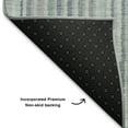 thumbnail image 5 of Addison Rugs Mayfield Premium Machine Washable Transitional Stripes Mint Rectangle Rug, 5' X 7'6" Machine Washable Transitional Stripes Mint Oversized Sherpa Throw Blanket, 5 of 6