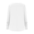thumbnail image 6 of Aboser Womens Fall Long Sleeve Shirts with Thumb Hole Casual Crewneck T-Shirt Loose Fit Basic Tees Solid Color Tops Comfy Soft Tshirts White XL, 6 of 6