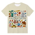 thumbnail image 4 of USA 250th Anniversary Shirt Kids Boys Patriotic Graphic T Shirt Print Short Sleeve Casual Tee for Children Beige 2 Years-3 Years, 4 of 4