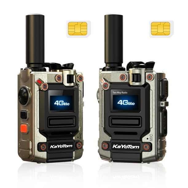 Radios Walkie Talkie Global Radio de Dos Vías Distancia Ilimitada,Radios Rápidas,Sin Cuota de Plataforma,2Pcs