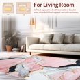 thumbnail image 2 of Flatwoven High Traffic Area Rug, Vibrant Irregular Design with Luxurious Appeal, Non Slip, Stain Resistant, Washable Area Rugs for Living Room, Bedroom(Pink, 5X7), 2 of 8