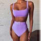 thumbnail image 2 of Conjunto de 2 piezas para mujer Color sólido Cintura alta Bikini Explosión Split Traje de baño OAVQHLG3B Store  lin121212, 2 of 4