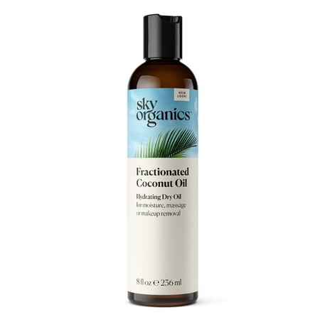 Sky Organics Fractionated Coconut Oil for Body and Face to Soften and Smooth Skin, 8 fl oz