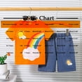 thumbnail image 3 of Spazoro Little & Big Girls Cute Outfit Sets, 2-Pieces Rainbow Cotton Summer Short Sleeve Shirt and Shorts Sets Orange Size 4 T, 3 of 6