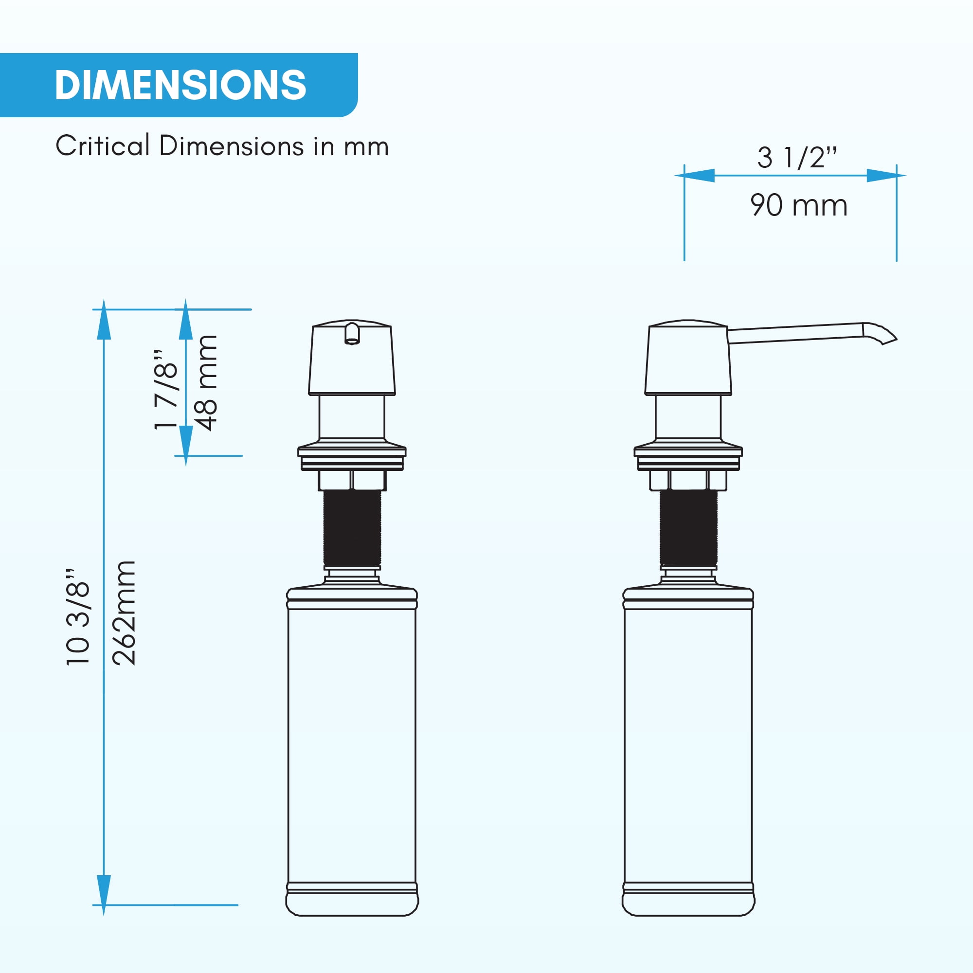 Blossom Kitchen and Bathroom Soap Dispenser with Brushed Nickel Finish – Modern Countertop Soap Dispenser