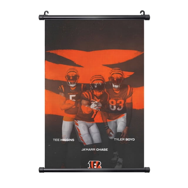 Cuadro colgante de PVC negro personalizado del equipo de fútbol de los Bengals, varios tamaños, decoración de interiores, cuadro colgante de pared, cuadro decorativo para mesita de noche