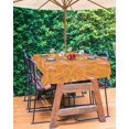thumbnail image 2 of Orange Botanical Fall Outdoor Tablecloth - 60x102 Inch Rectangle Dining Table Cover, Thanksgiving Maple Leaf Waterproof Outdoor Table Cloth with Umbrella Hole & Zipper for Picnic/Patio, 2 of 5