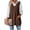 Brown, variant on Zeagoo Women's Sweater Vest Oversized Sleeveless V Neck Pullovers with Pocket Knitted Fall Trendy