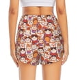 thumbnail image 4 of Uemuo Maneki-Neko Cats Pattern Women's Athletic Shorts High Waisted Running Shorts with Liner Pockets Gym Elastic Workout Shorts-Medium, 4 of 9