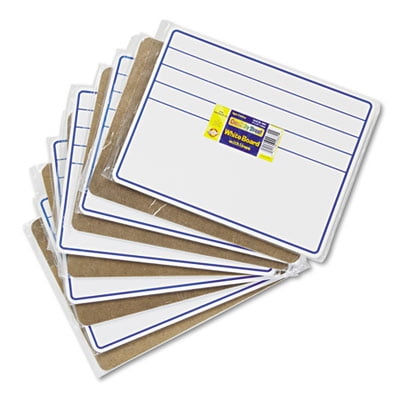 Student Dry Erase Boards - Student Dry-Erase Boards, 12 x 9, Blue/White, 10/Set, Sold as 1 Set, 10 Each per Set